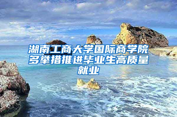 湖南工商大学国际商学院多举措推进毕业生高质量就业
