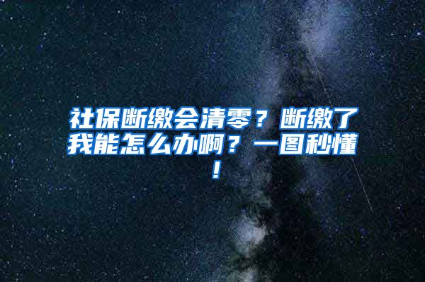 社保断缴会清零?断缴了我能怎么办啊?一图秒懂!