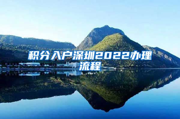 积分入户深圳2022办理流程