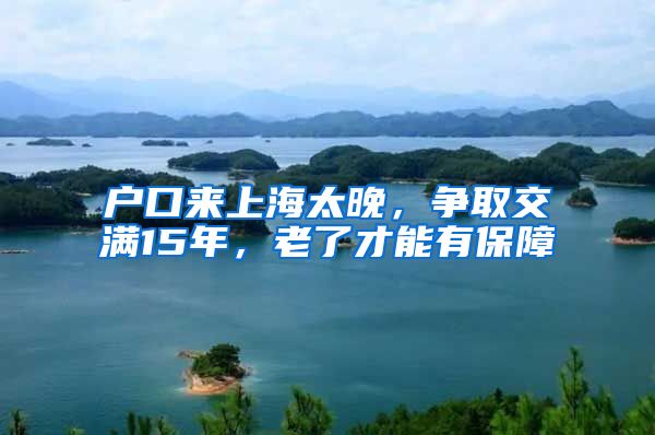 户口来上海太晚,争取交满15年,老了才能有保障