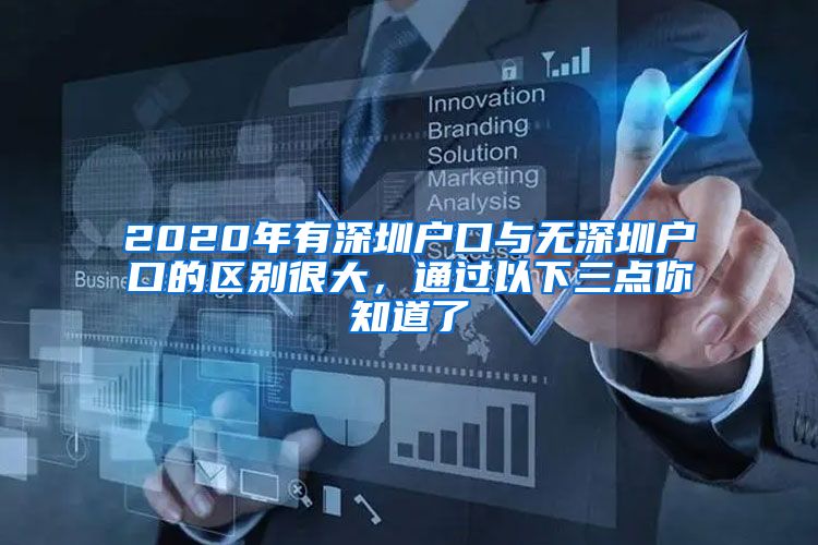 2020年有深圳户口与无深圳户口的区别很大,通过以下三点你知道了