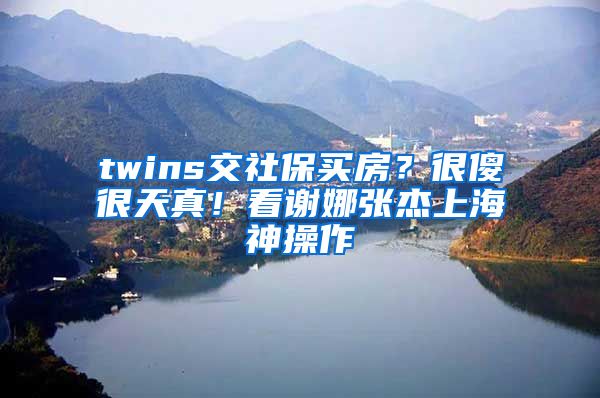 twins交社保买房？很傻很天真！看谢娜张杰上海神操作