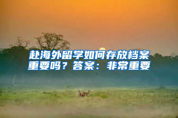 赴海外留学如何存放档案重要吗？答案：非常重要