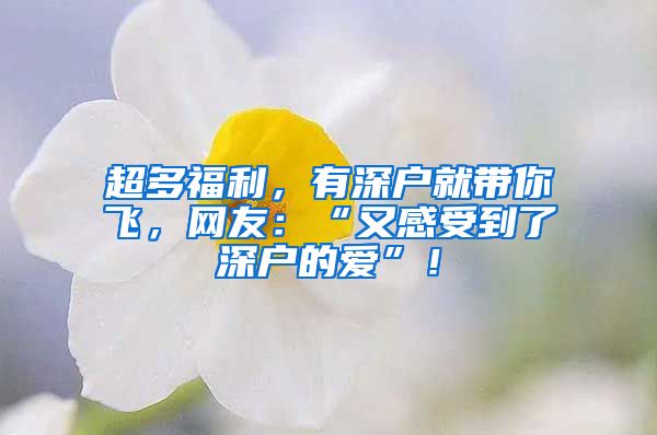 超多福利,有深户就带你飞,网友:“又感受到了深户的爱”!