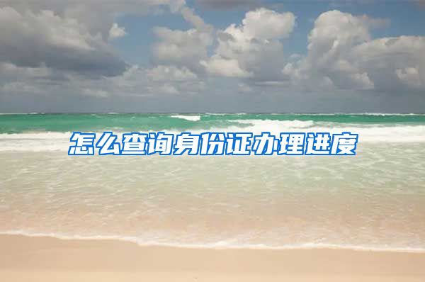 怎么查询身份证办理进度
