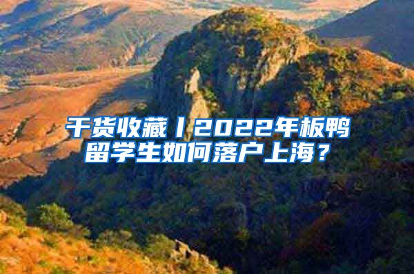 干货收藏丨2022年板鸭留学生如何落户上海？