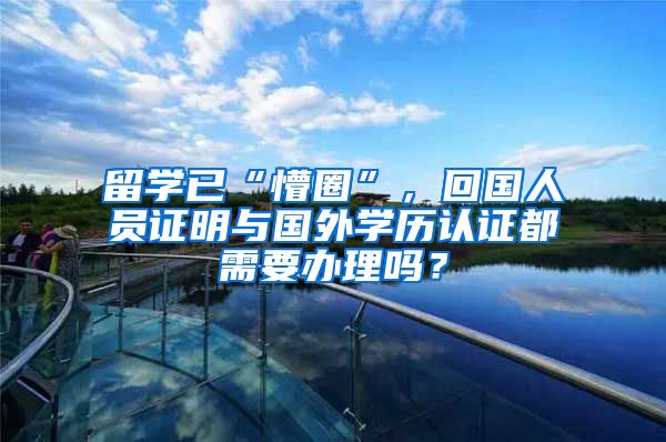 留学已“懵圈”，回国人员证明与国外学历认证都需要办理吗？