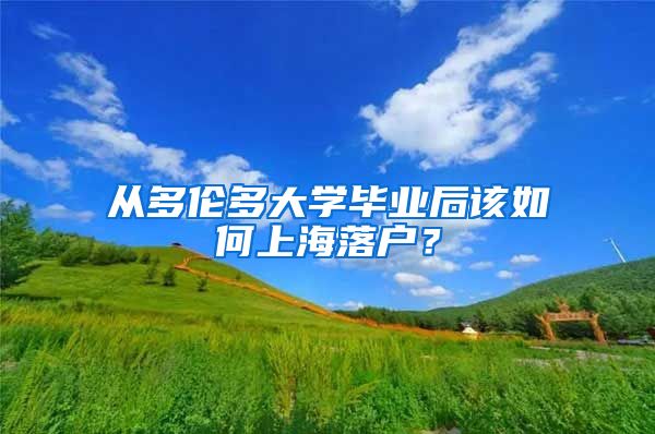 从多伦多大学毕业后该如何上海落户?