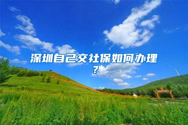 深圳自己交社保如何办理?