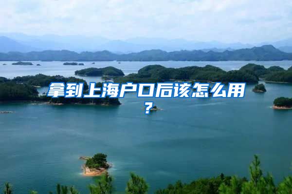 拿到上海户口后该怎么用?