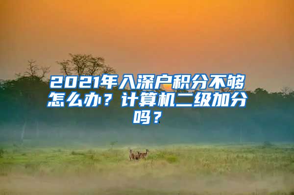 2021年入深户积分不够怎么办?计算机二级加分吗?