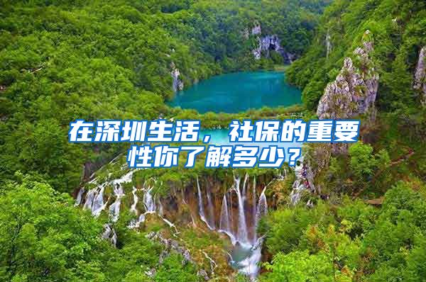 在深圳生活，社保的重要性你了解多少？