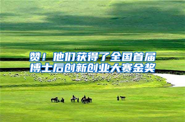 赞！他们获得了全国首届博士后创新创业大赛金奖