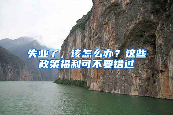 失业了，该怎么办？这些政策福利可不要错过