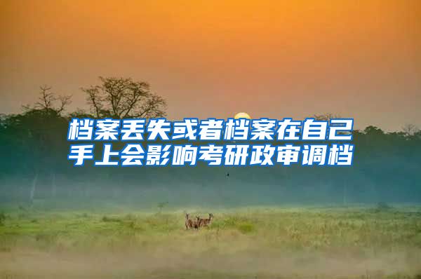 档案丢失或者档案在自己手上会影响考研政审调档