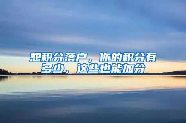想积分落户,你的积分有多少,这些也能加分
