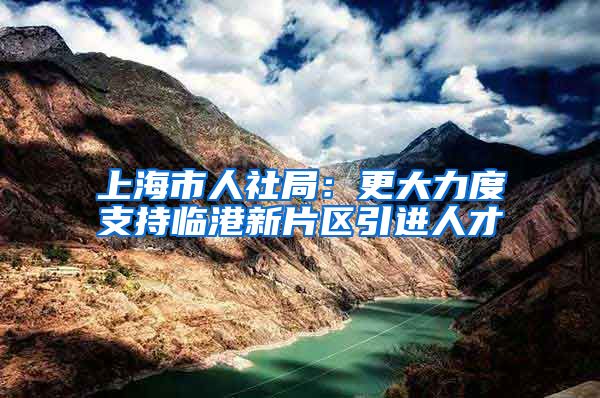 上海市人社局：更大力度支持临港新片区引进人才
