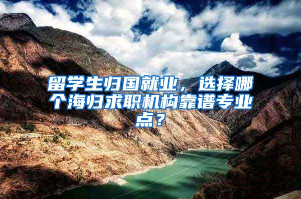 留学生归国就业,选择哪个海归求职机构靠谱专业点?