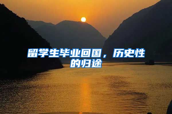 留学生毕业回国，历史性的归途