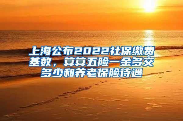 上海公布2022社保缴费基数，算算五险一金多交多少和养老保险待遇