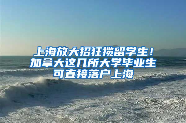上海放大招狂揽留学生！加拿大这几所大学毕业生可直接落户上海
