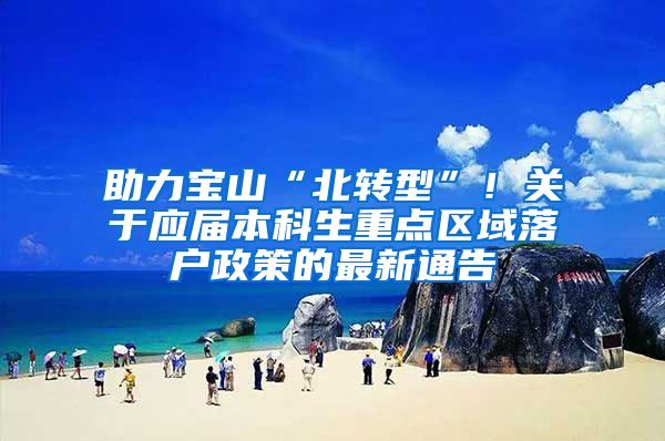 助力宝山“北转型”!关于应届本科生重点区域落户政策的最新通告