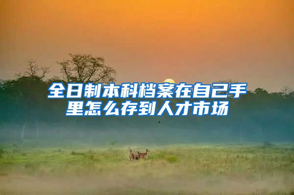 全日制本科档案在自己手里怎么存到人才市场