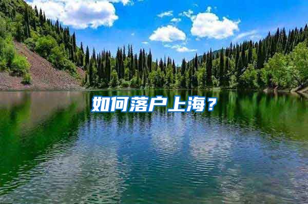 如何落户上海?