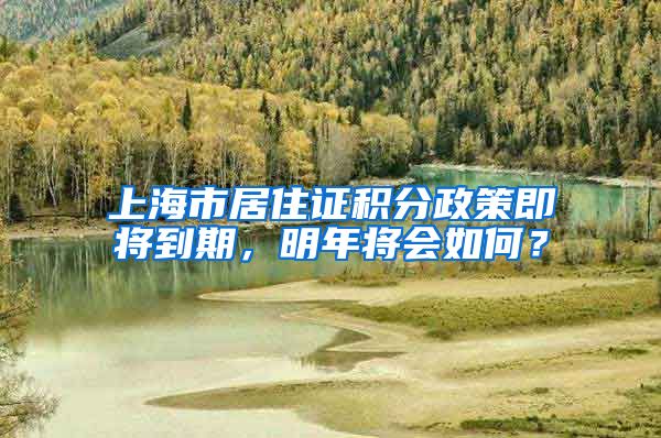 上海市居住证积分政策即将到期,明年将会如何?