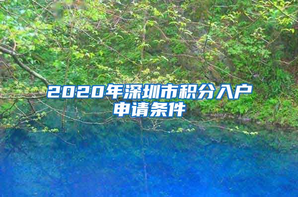 2020年深圳市积分入户申请条件