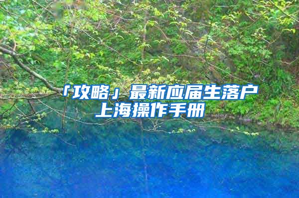 「攻略」最新应届生落户上海操作手册