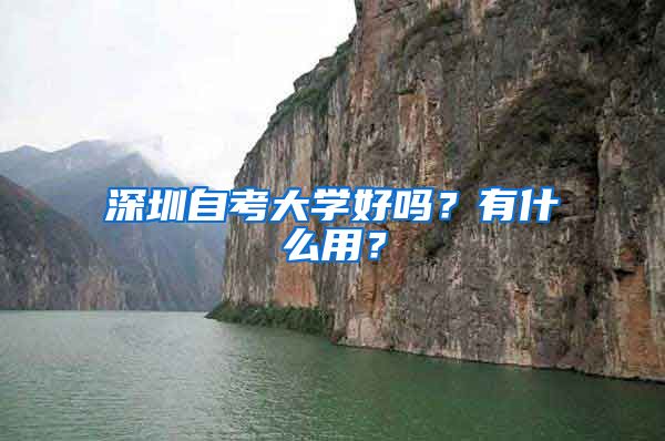 深圳自考大学好吗?有什么用?