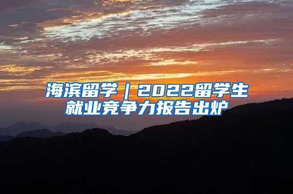 海滨留学｜2022留学生就业竞争力报告出炉