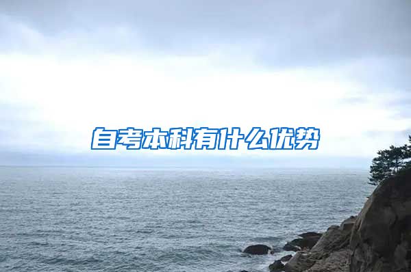 自考本科有什么优势