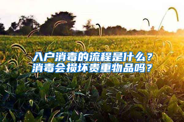 入户消毒的流程是什么?消毒会损坏贵重物品吗?
