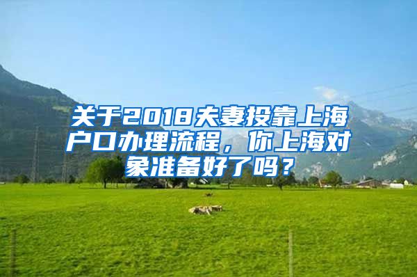 关于2018夫妻投靠上海户口办理流程，你上海对象准备好了吗？