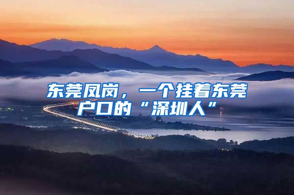 东莞凤岗，一个挂着东莞户口的“深圳人”