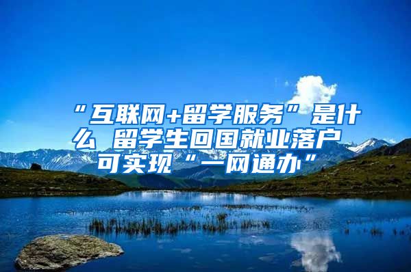 “互联网+留学服务”是什么 留学生回国就业落户可实现“一网通办”