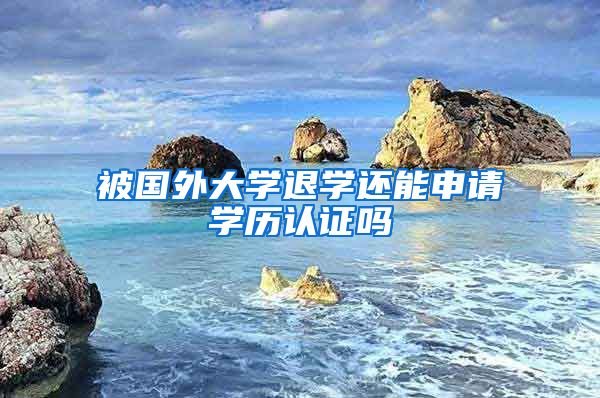 被国外大学退学还能申请学历认证吗