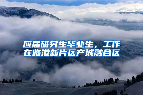 应届研究生毕业生,工作在临港新片区产城融合区