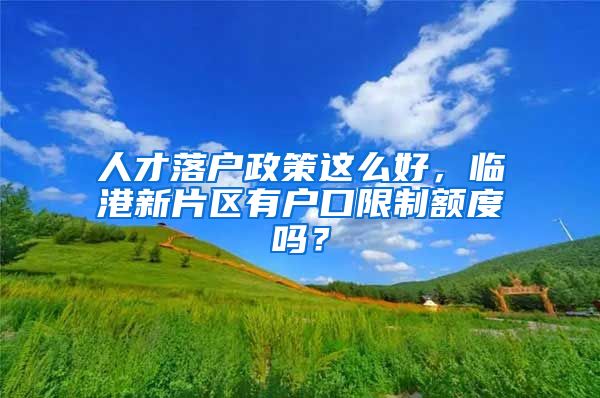 人才落户政策这么好,临港新片区有户口限制额度吗?