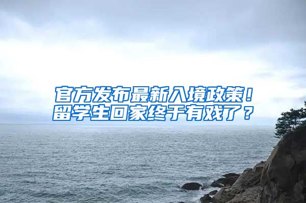 官方发布最新入境政策！留学生回家终于有戏了？