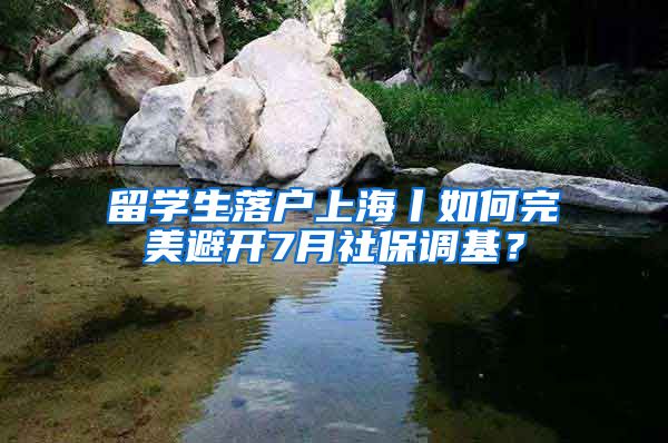 留学生落户上海丨如何完美避开7月社保调基?