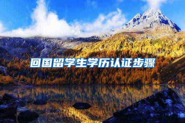 回国留学生学历认证步骤