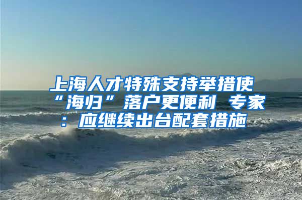 上海人才特殊支持举措使“海归”落户更便利 专家：应继续出台配套措施