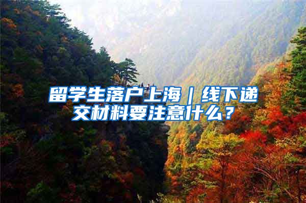 留学生落户上海|线下递交材料要注意什么?