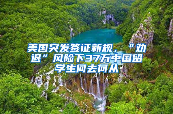 美国突发签证新规，“劝退”风险下37万中国留学生何去何从