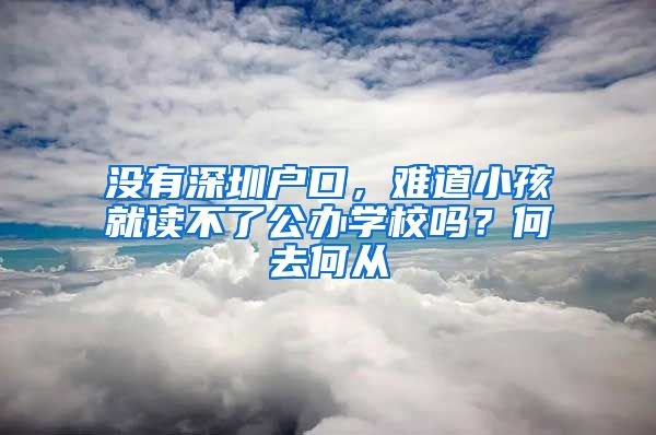 没有深圳户口，难道小孩就读不了公办学校吗？何去何从