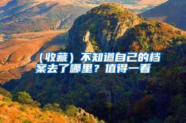 （收藏）不知道自己的档案去了哪里？值得一看