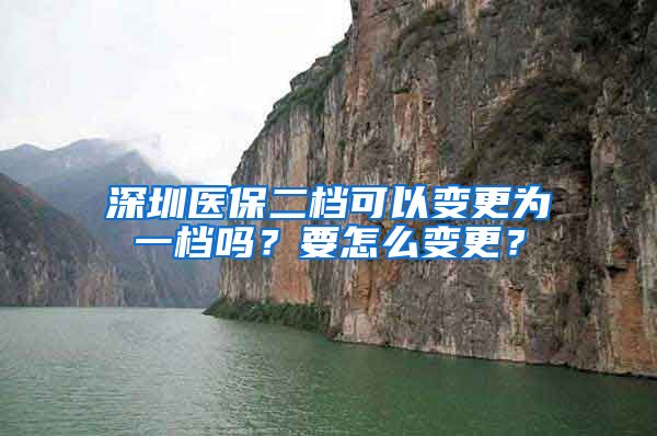 深圳医保二档可以变更为一档吗?要怎么变更?